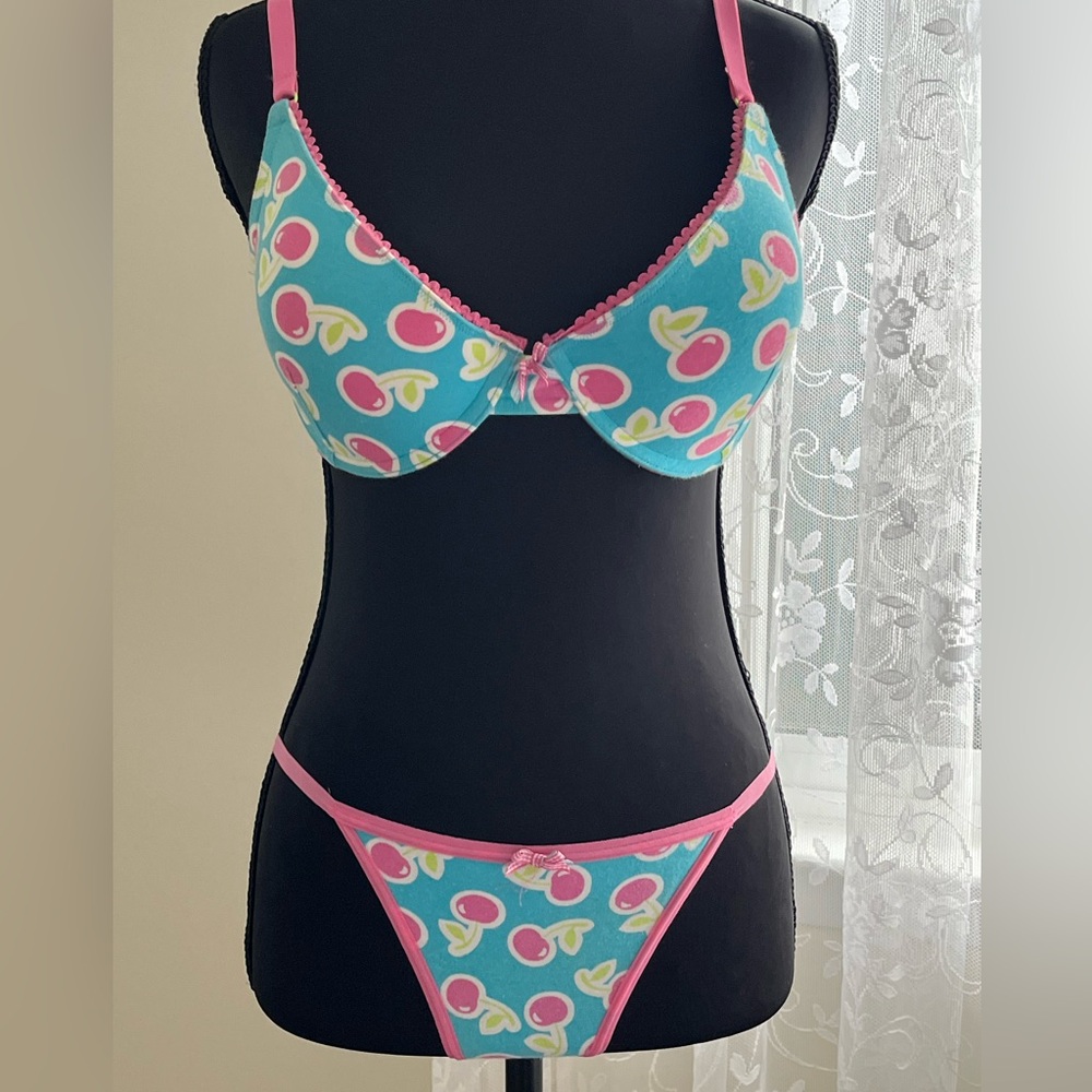 All cotton fruit of the Loom Pink and Blue cotton 3 piece set sleepwear or sexy - Picture 4 of 9